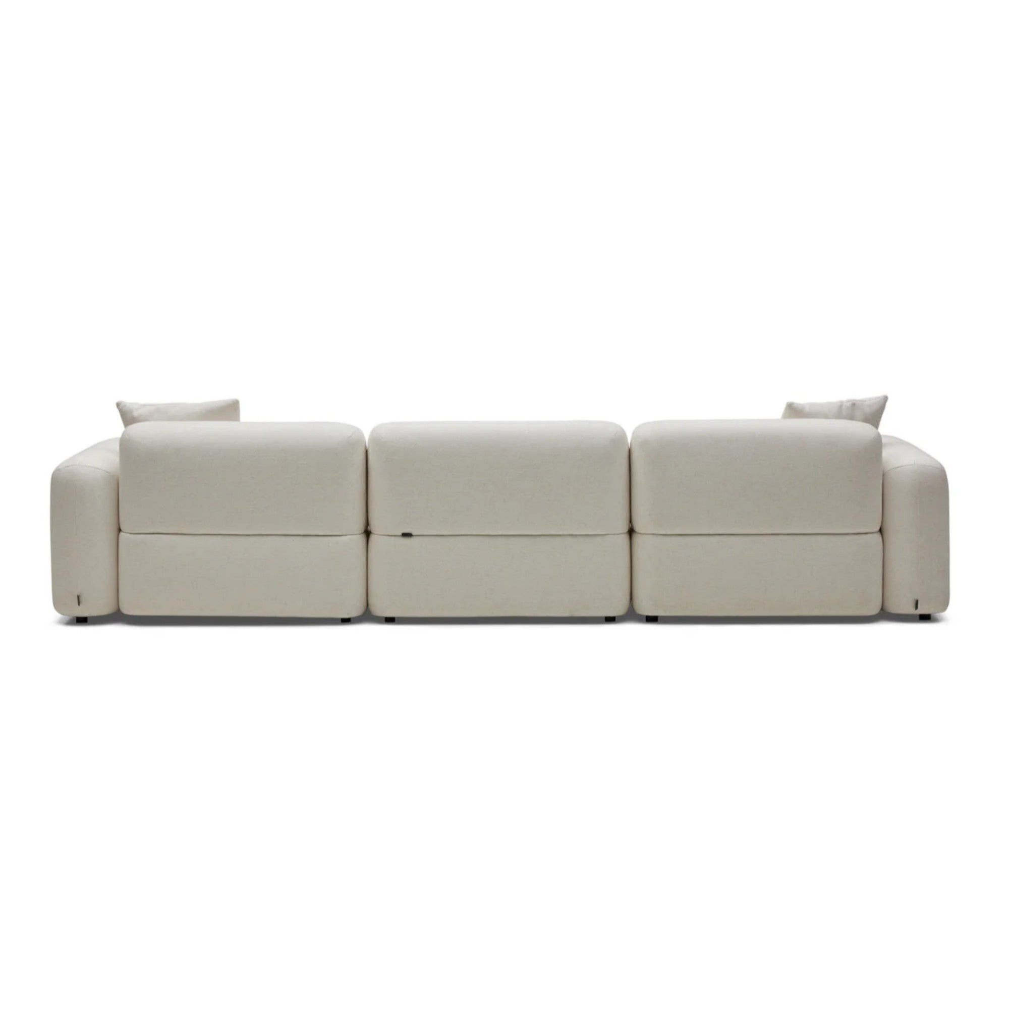Nismaaya Pascal Modular Sofa Ivory White 3 Seater with Ottoman