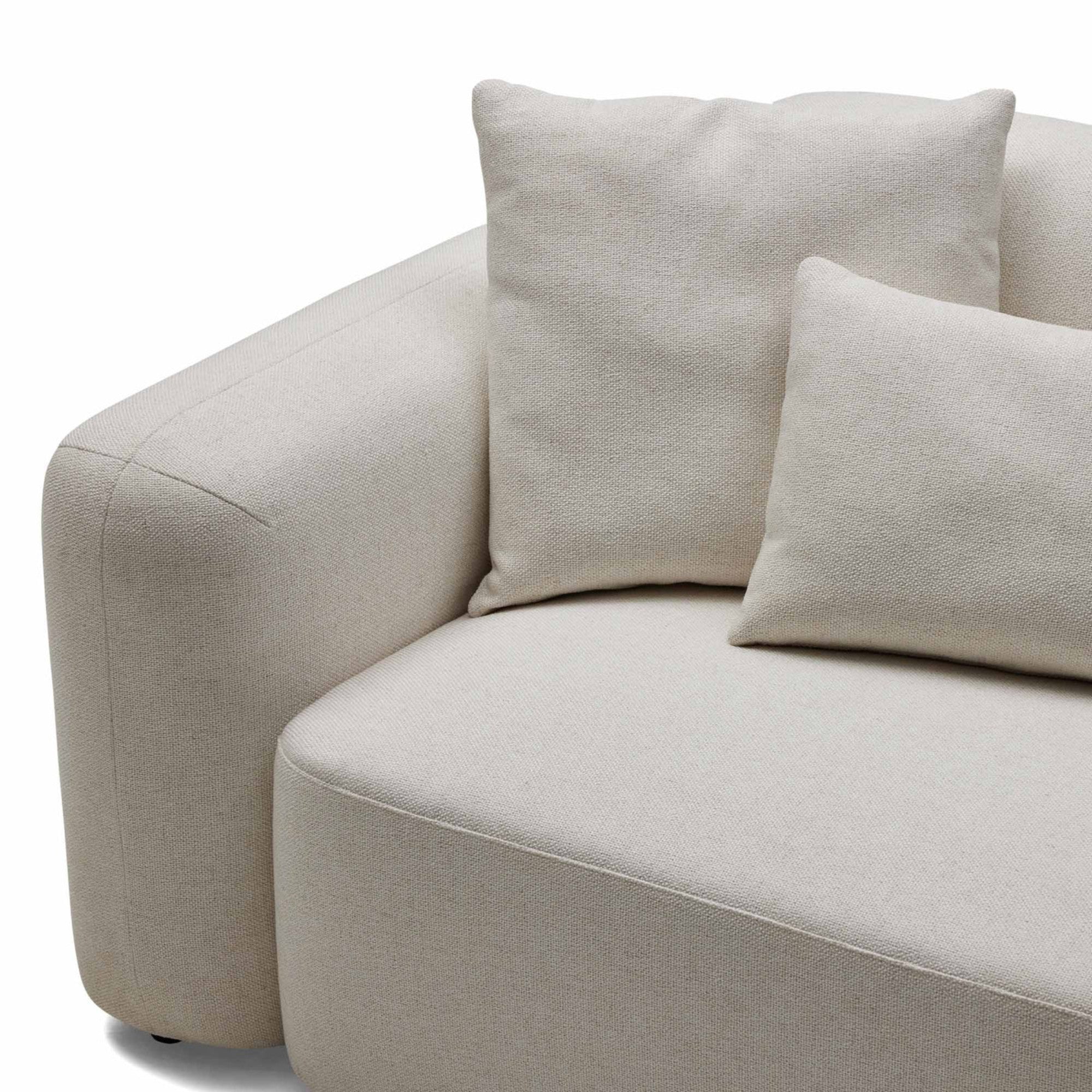 Nismaaya Pascal Modular Sofa Ivory White 3 Seater with Ottoman