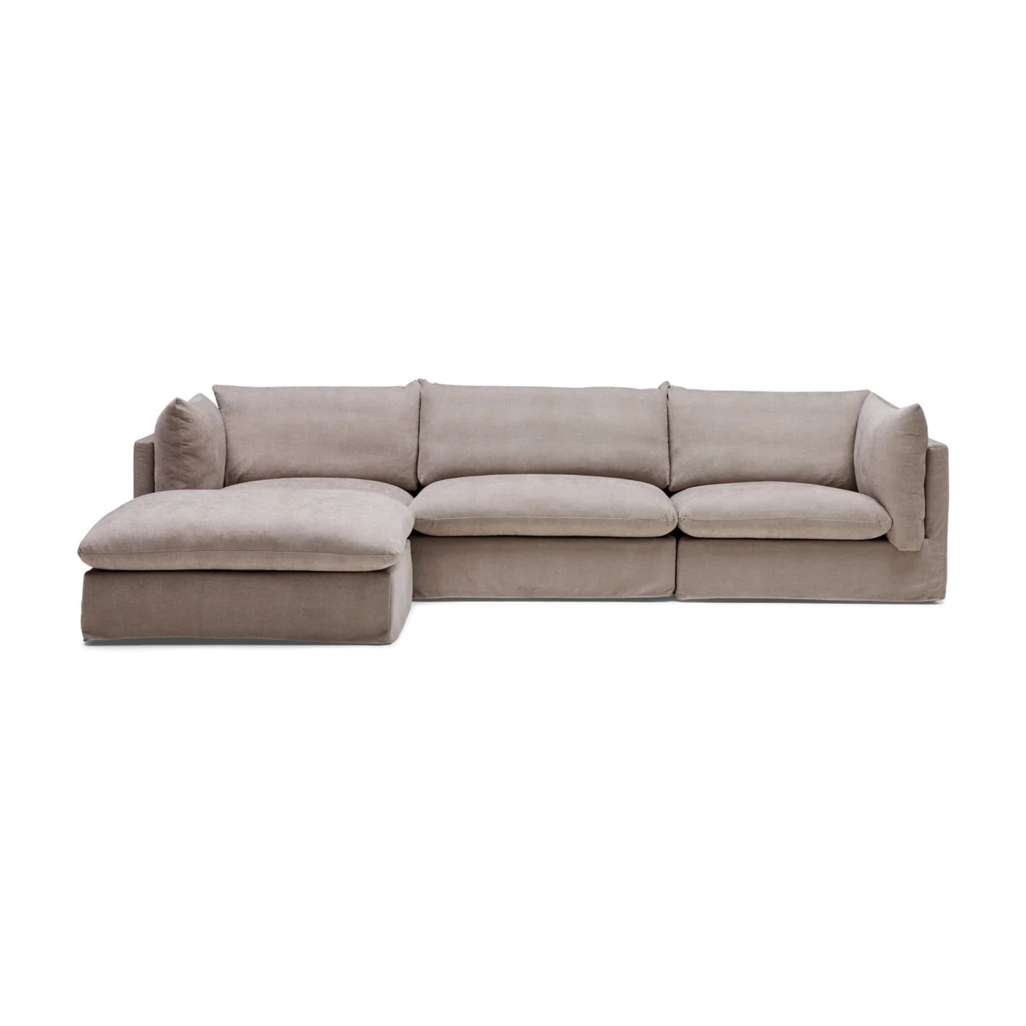Nismaaya Mia Modular Sofa Sand 3 Seater with Ottoman