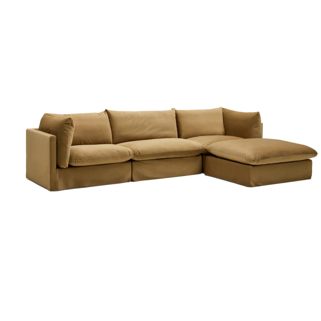 Nismaaya Mia Modular Sofa Sand 3 Seater with Ottoman
