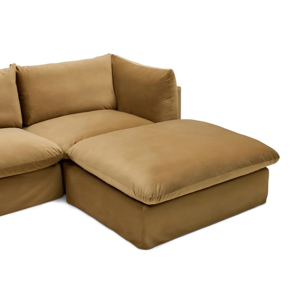 Nismaaya Mia Modular Sofa Sand 3 Seater with Ottoman