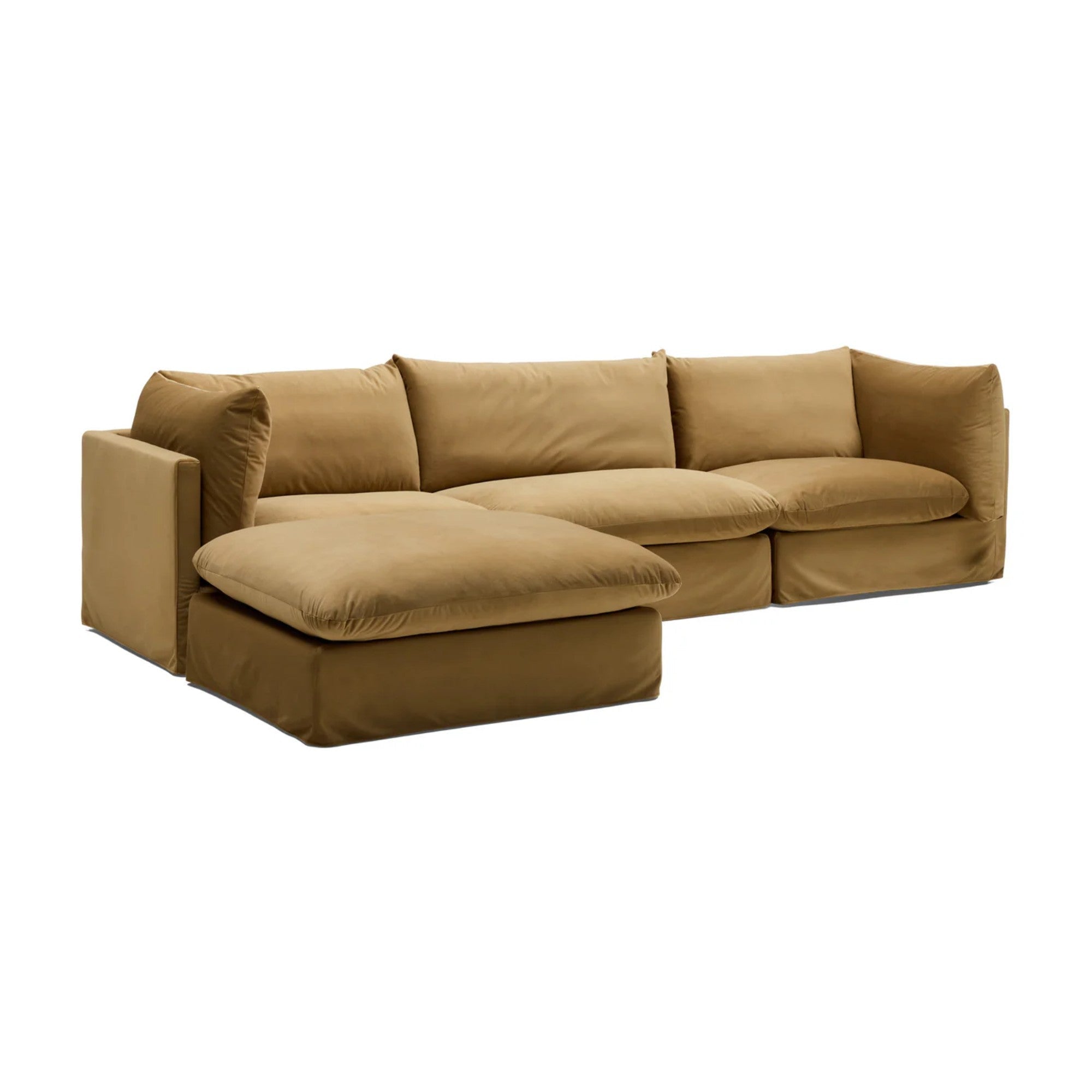 Nismaaya Mia Modular Sofa Sand 3 Seater with Ottoman