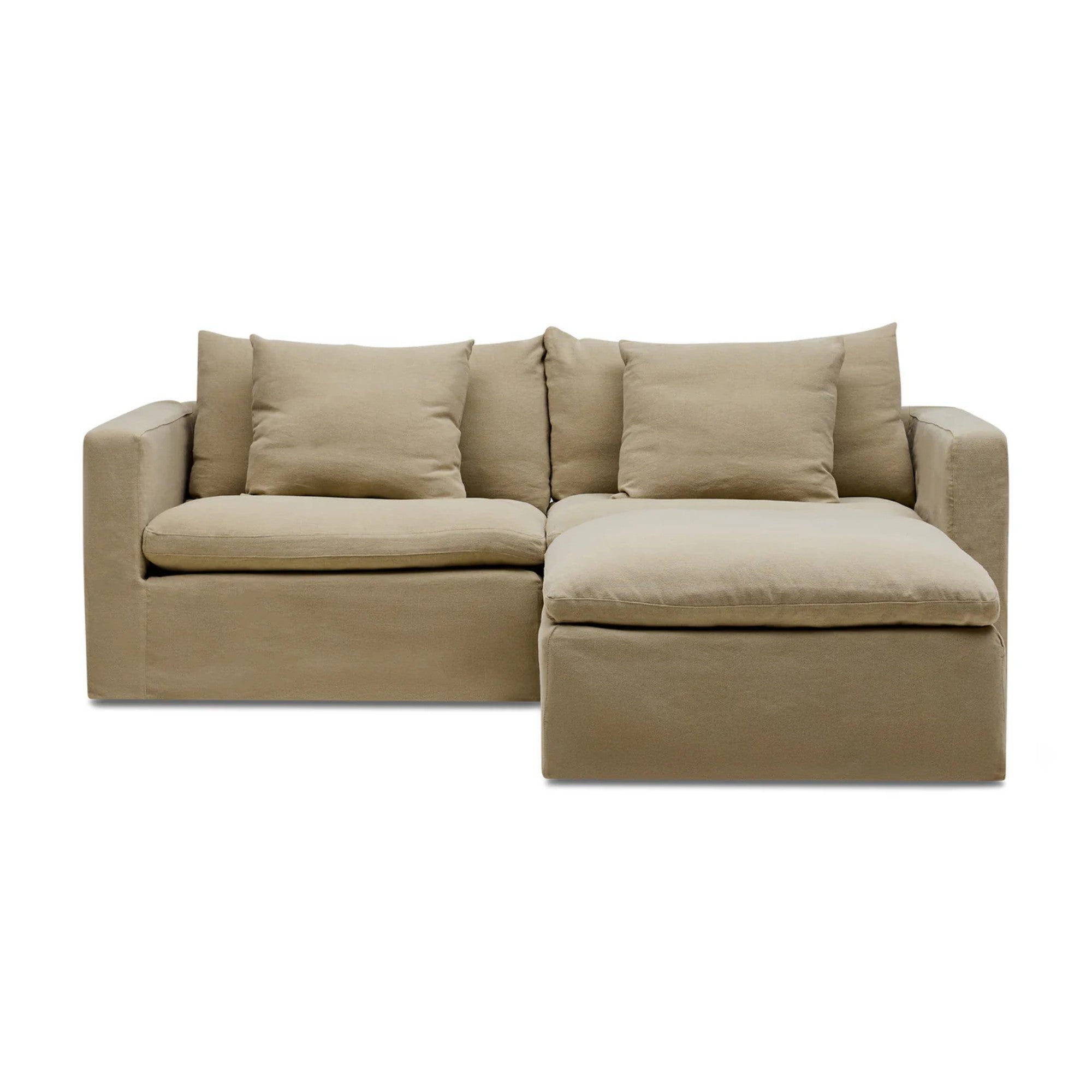 NIsmaaya Cape Modular Sofa Warm Stone 2 Seater with Ottoman