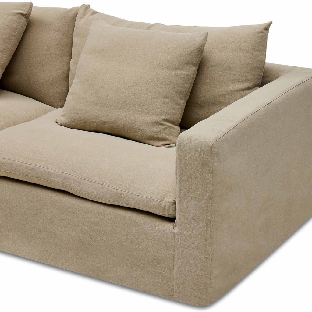 NIsmaaya Cape Modular Sofa Warm Stone 2 Seater with Ottoman