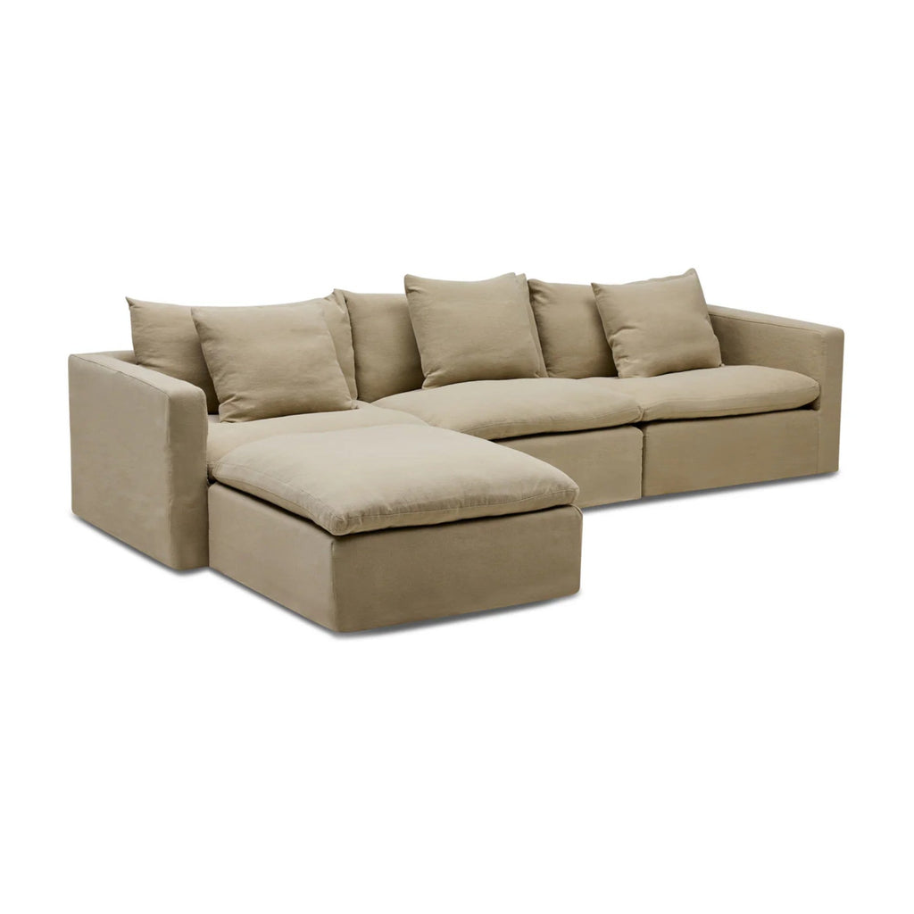 Cape Modular Sofa Warm Stone 3 Seat with Ottoman