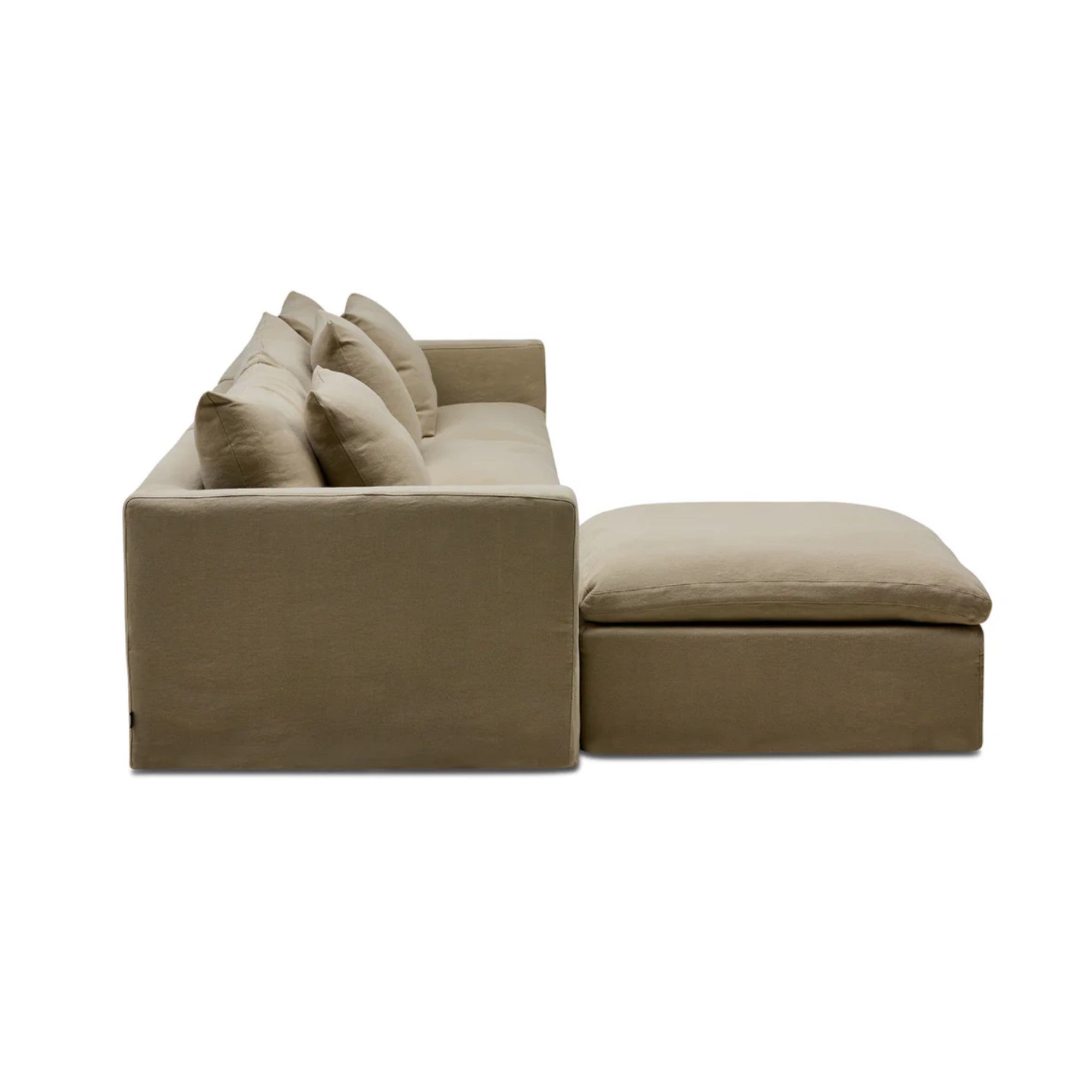 Cape Modular Sofa Warm Stone 3 Seat with Ottoman