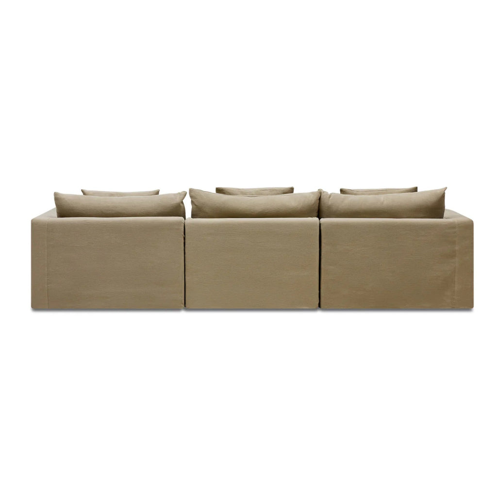 Cape Modular Sofa Warm Stone 3 Seat with Ottoman