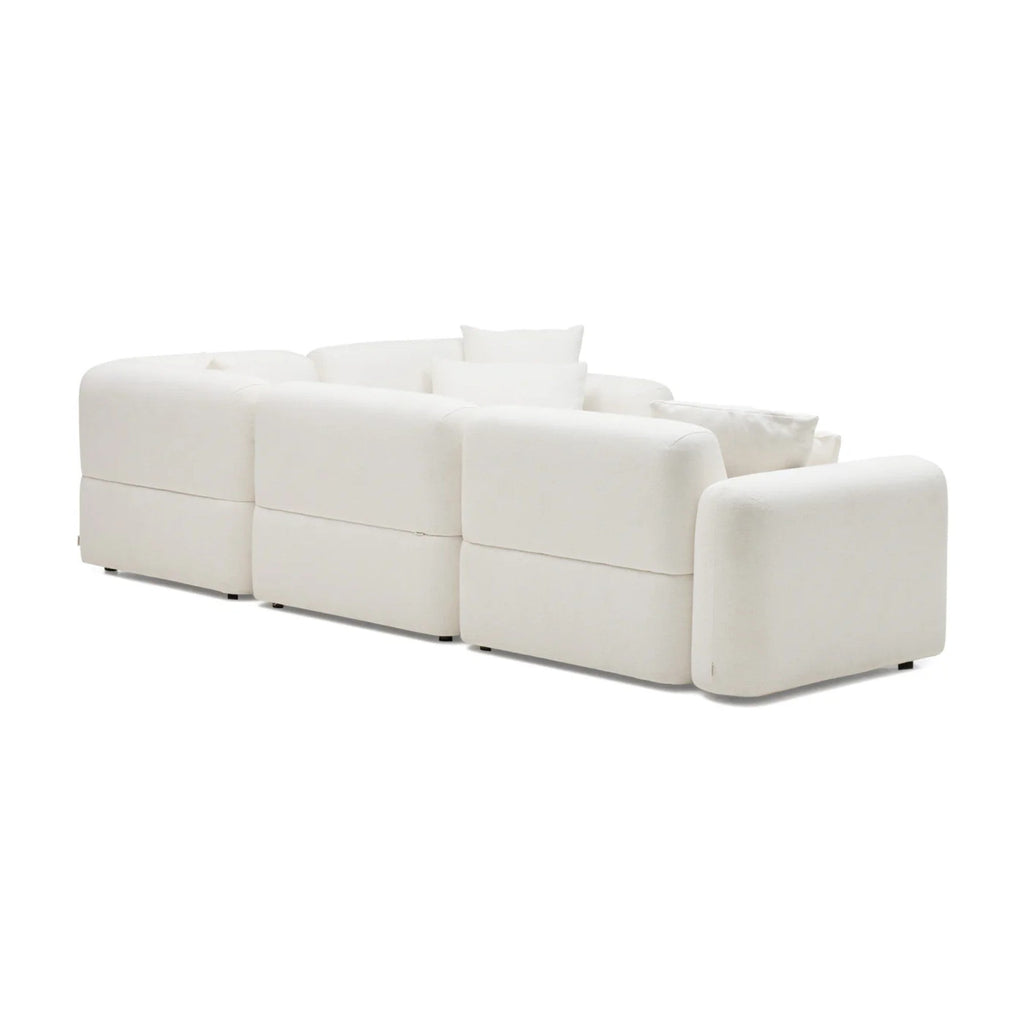 Nismaaya Pascal Modular Sofa Ivory White 4 Seater Corner
