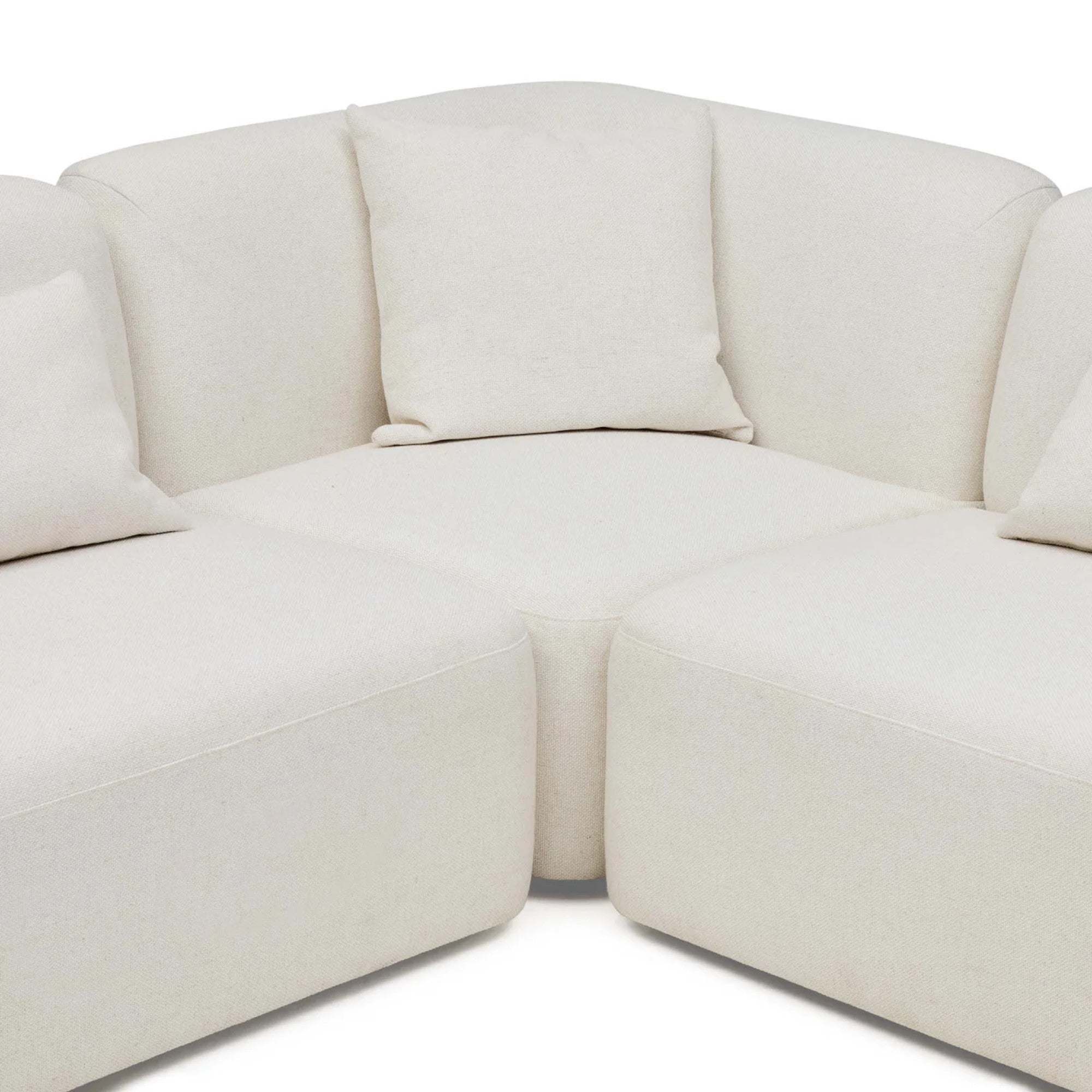 Nismaaya Pascal Modular Sofa Ivory White 4 Seater Corner