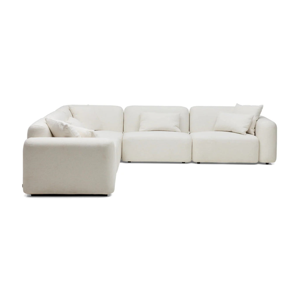 Nismaaya Pascal Modular Sofa Ivory White 5 Seater Corner