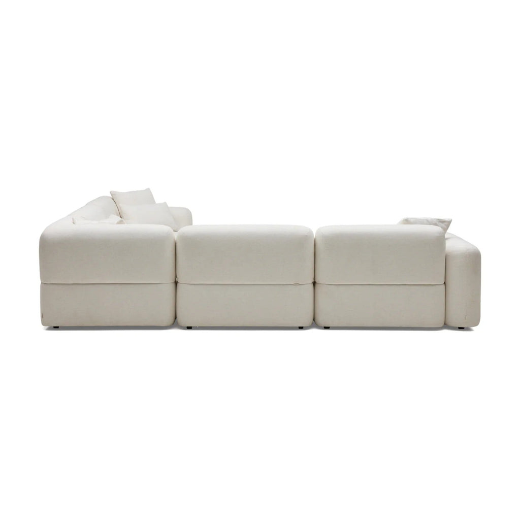 Nismaaya Pascal Modular Sofa Ivory White 5 Seater Corner