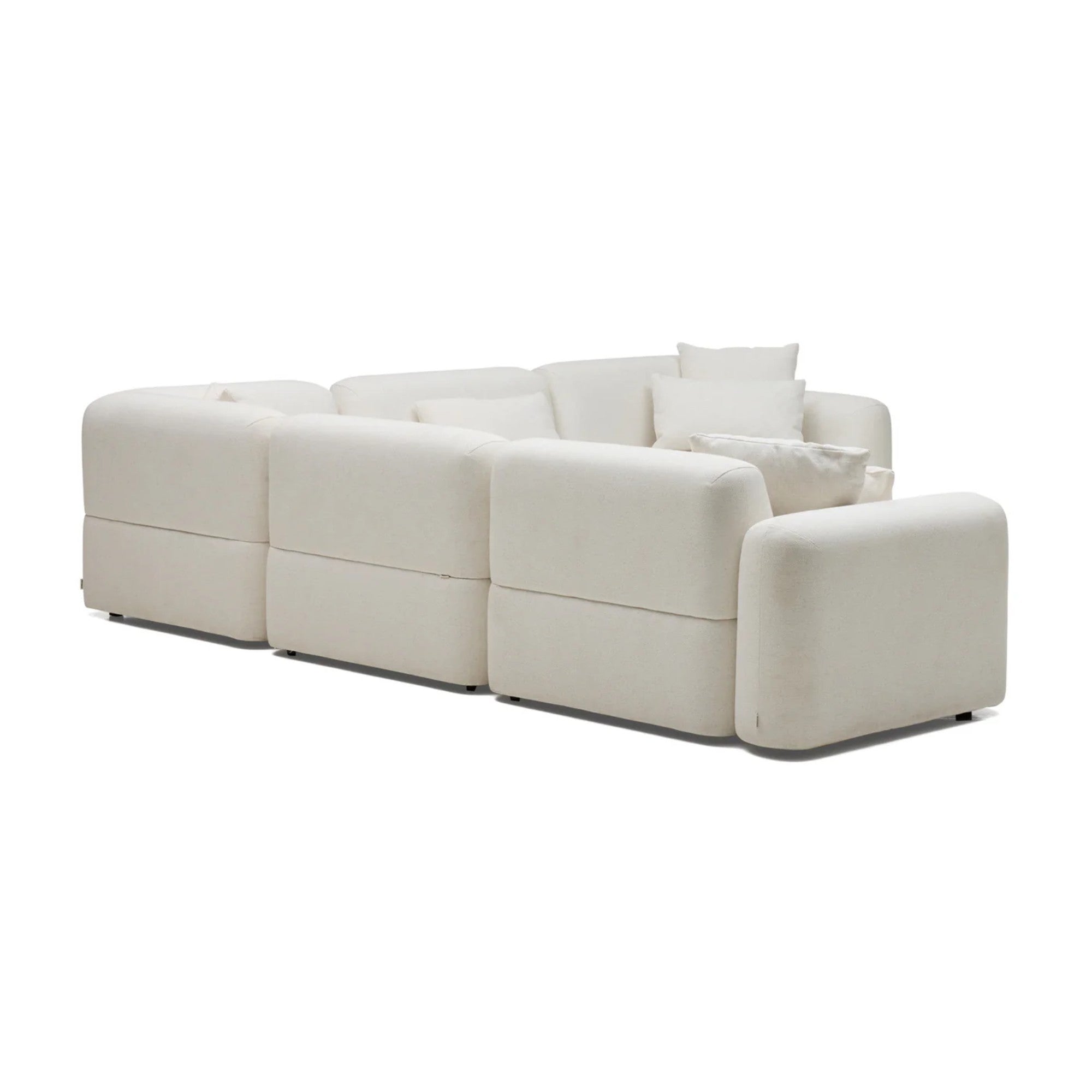 Nismaaya Pascal Modular Sofa Ivory White 5 Seater Corner