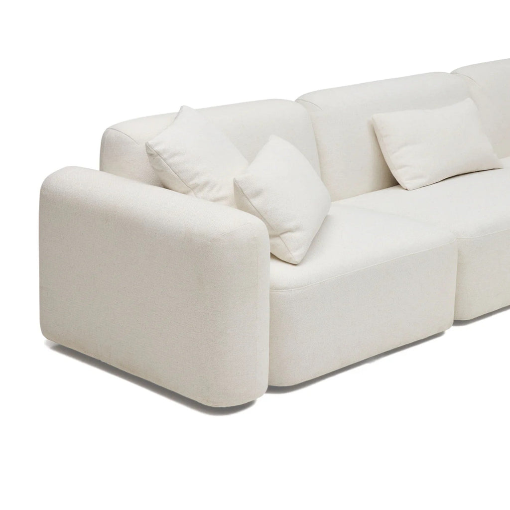 Nismaaya Pascal Modular Sofa Ivory White 5 Seater Corner