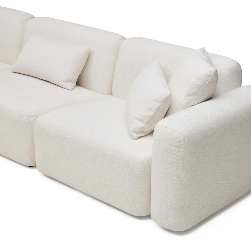 Nismaaya Pascal Modular Sofa Ivory White 5 Seater Corner
