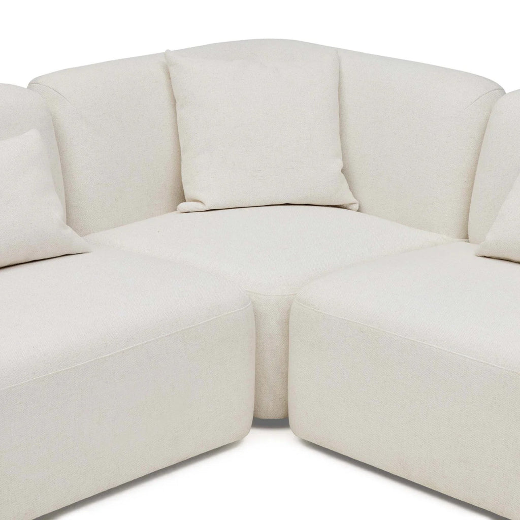 Nismaaya Pascal Modular Sofa Ivory White 5 Seater Corner