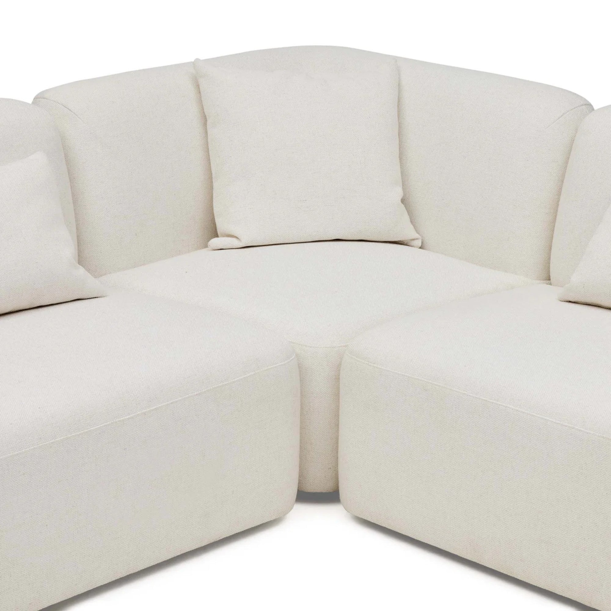 Nismaaya Pascal Modular Sofa Ivory White 5 Seater Corner