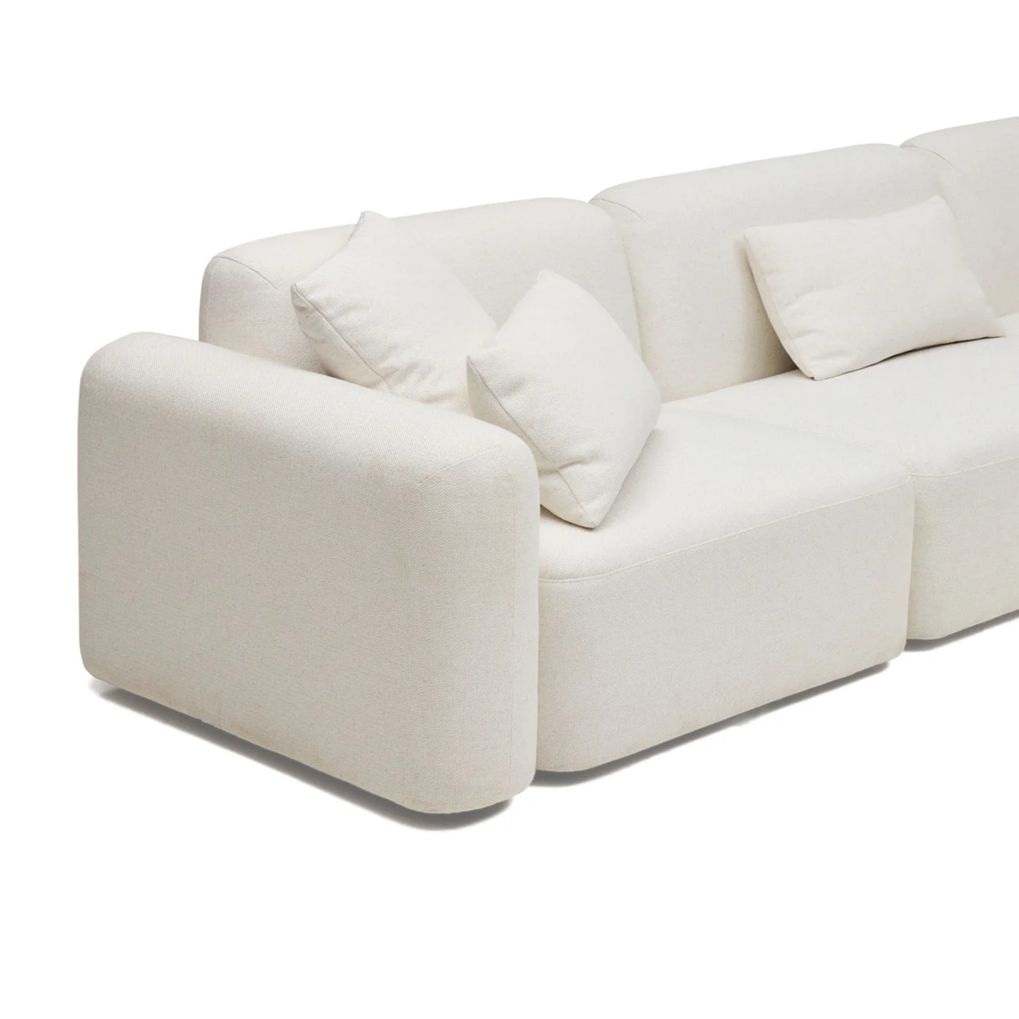 Nismaaya Pascal Modular Sofa Ivory White 4 Seater Corner