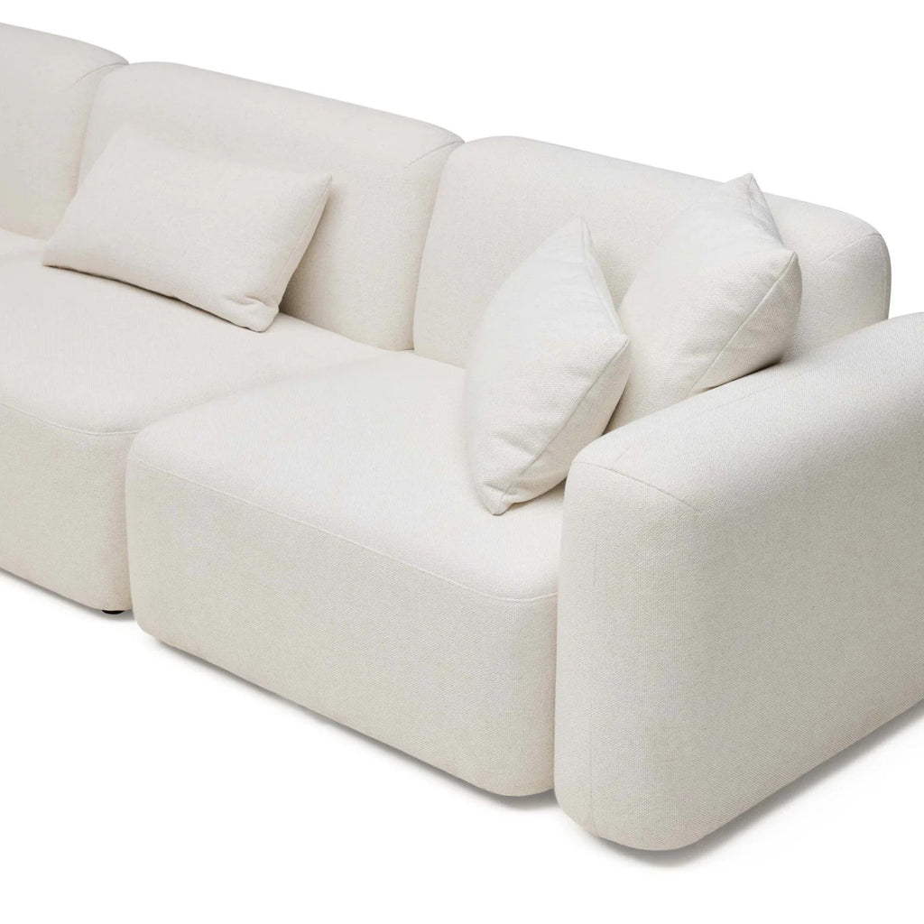 Nismaaya Pascal Modular Sofa Ivory White 4 Seater Corner
