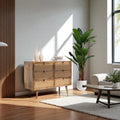 Vienna Six Drawers Rattan Sideboard