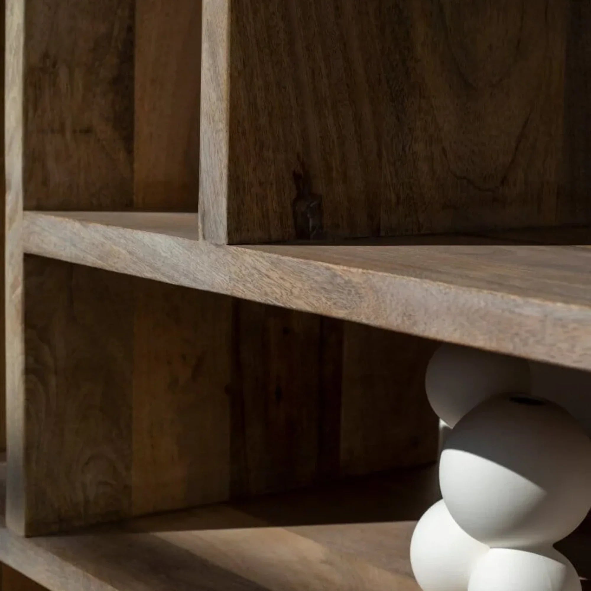 Nismaaya Open Wooden Display Shelves Unit