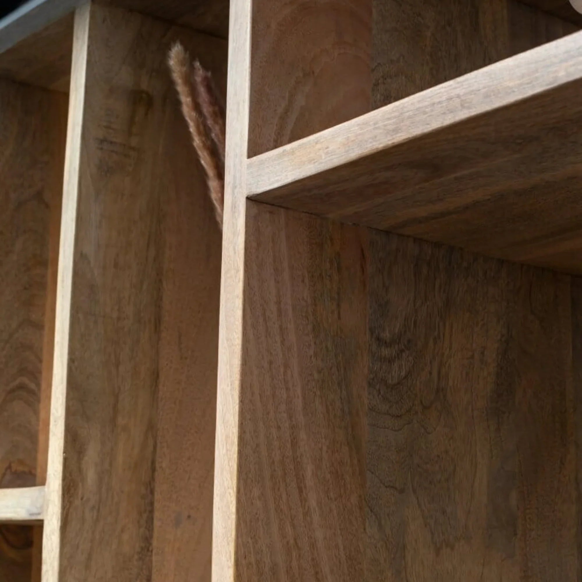 Nismaaya Open Wooden Display Shelves Unit