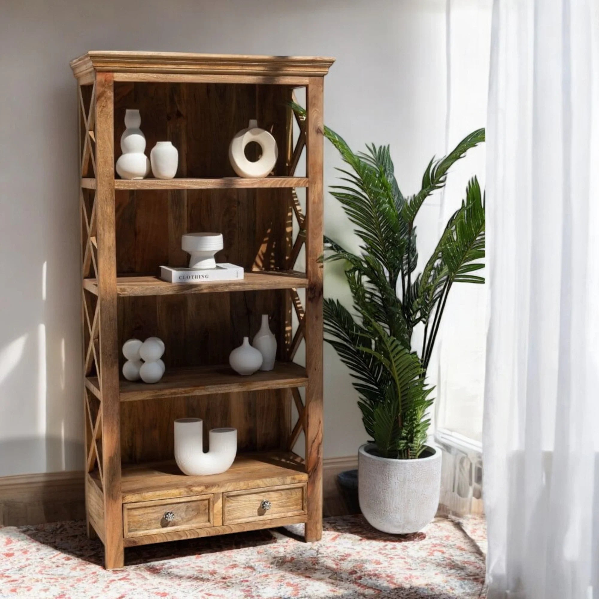 Nismaaya Felix Wood Bookcase