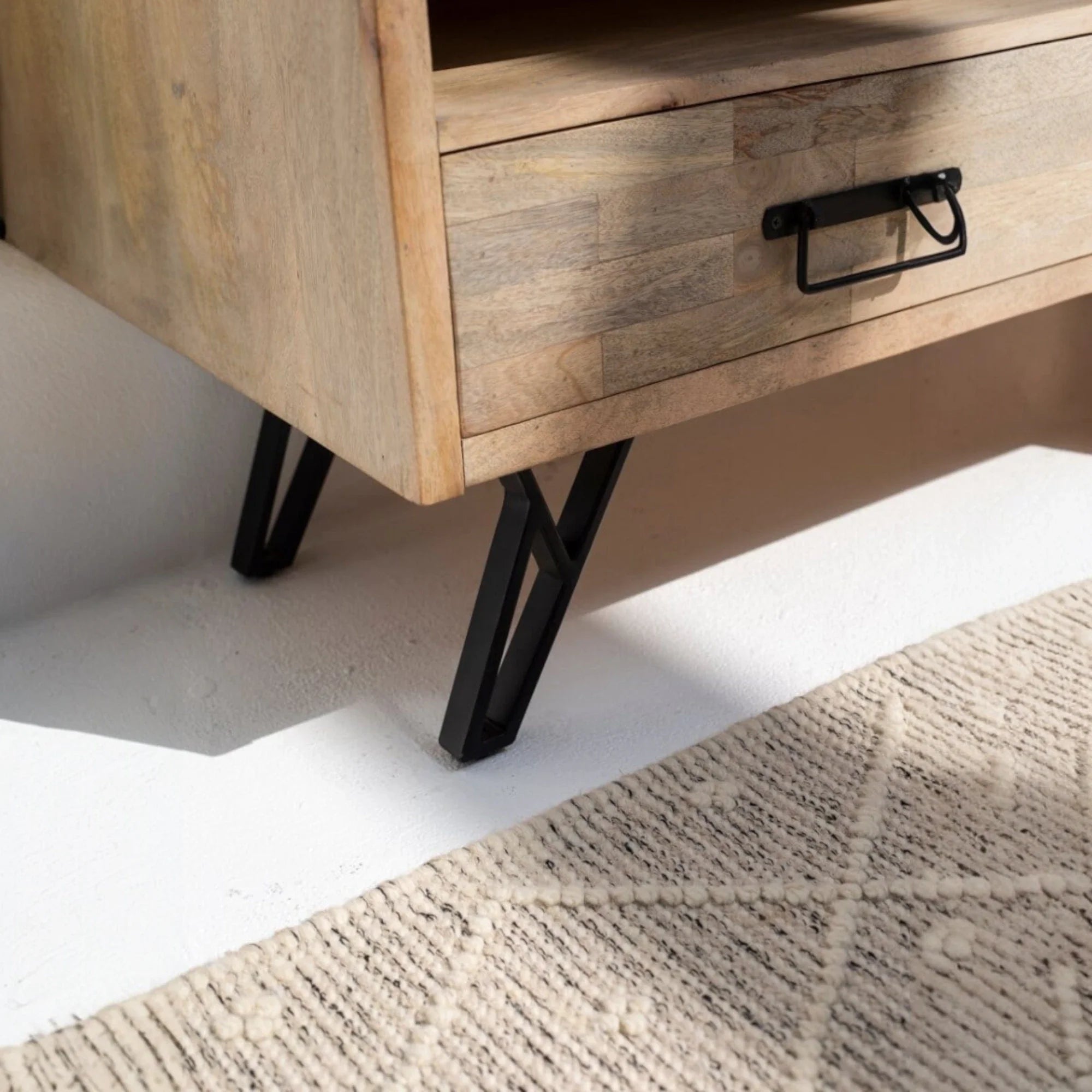 Nismaaya Ryla 3-Drawers Mango Wood TV Unit | Nismaaya Ryla 3-Drawers Mango Wood Console Table