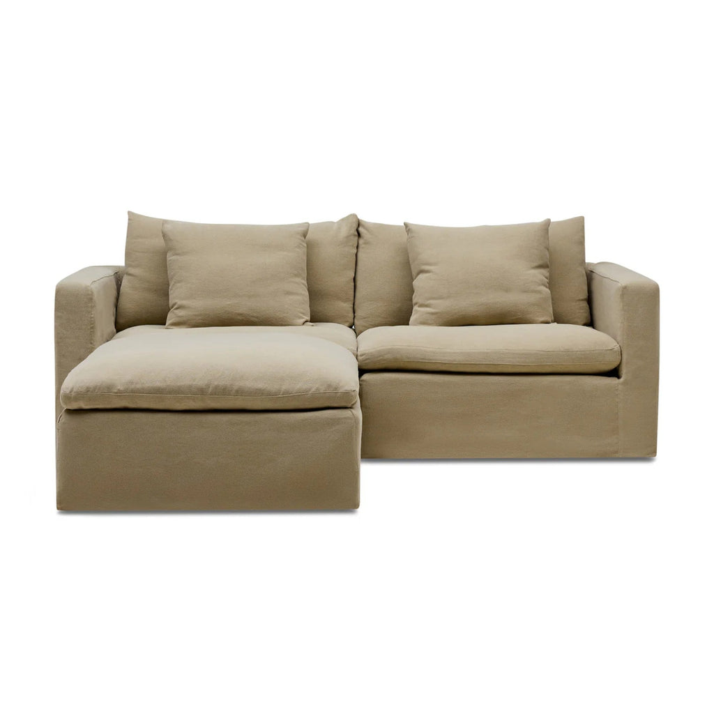 NIsmaaya Cape Modular Sofa Warm Stone 2 Seater with Ottoman