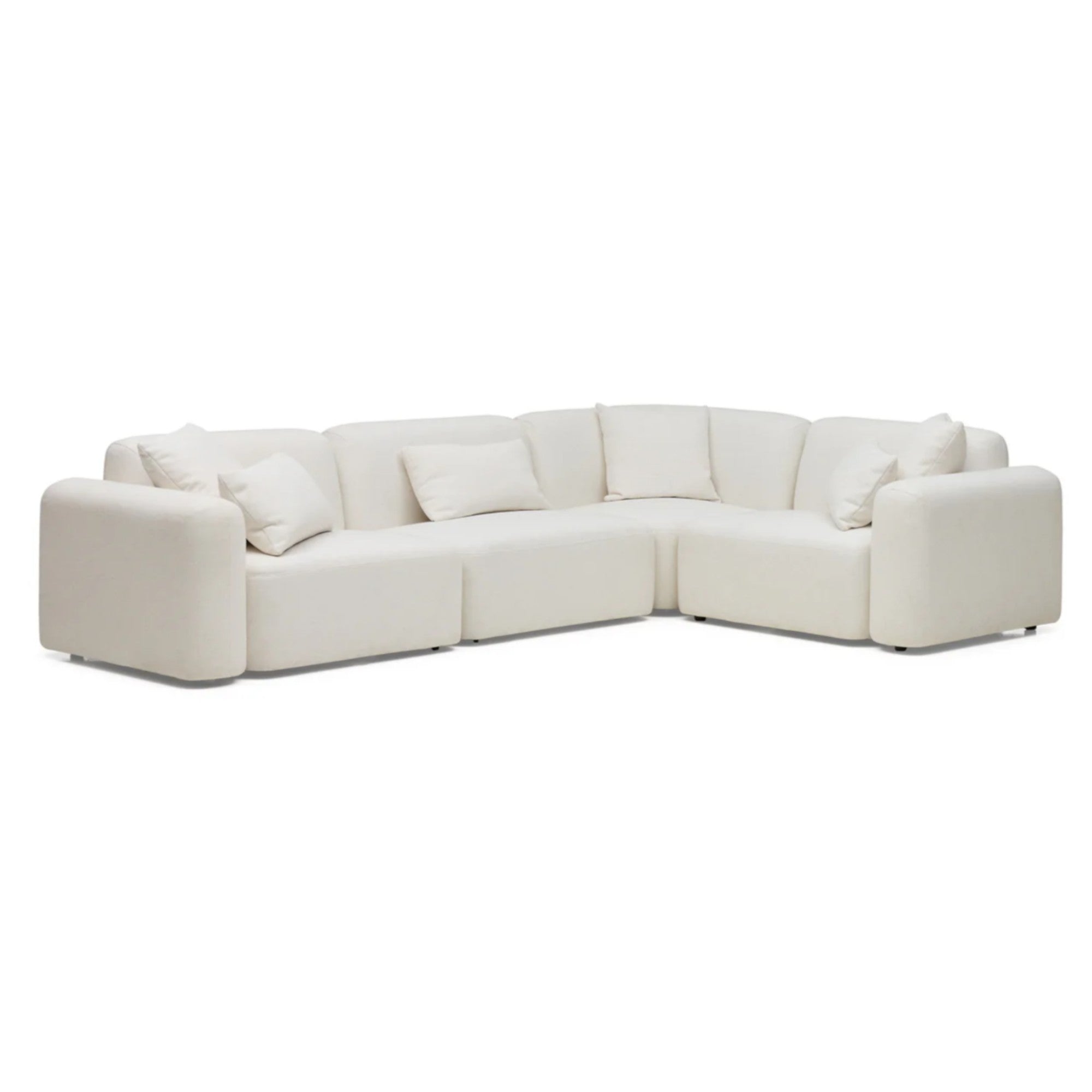 Nismaaya Pascal Modular Sofa Ivory White 4 Seater Corner