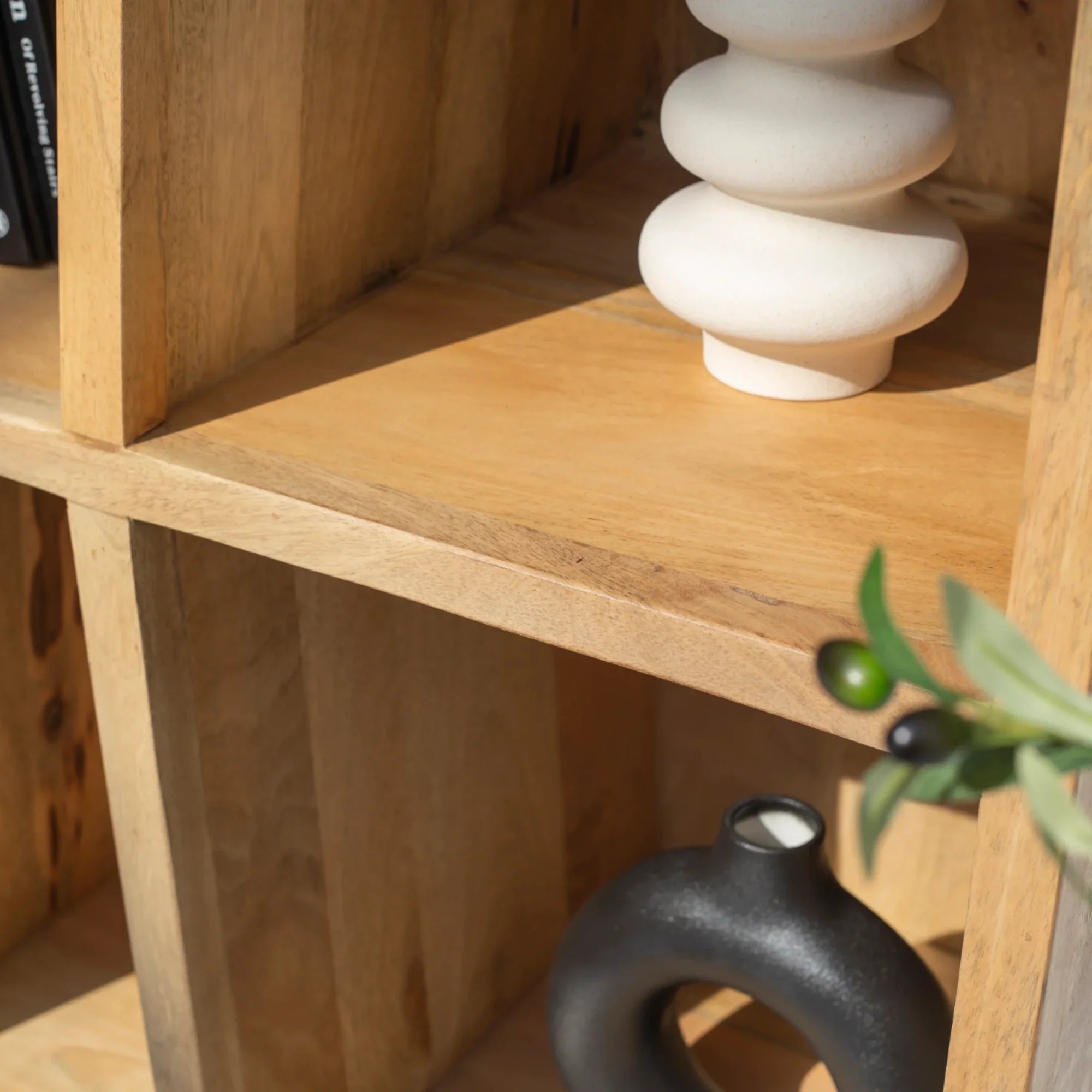 Nismaaya Wooden Display Shelves Unit