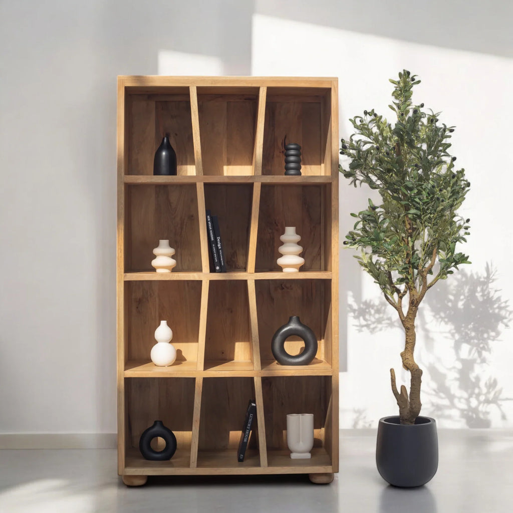Nismaaya Wooden Display Shelves Unit