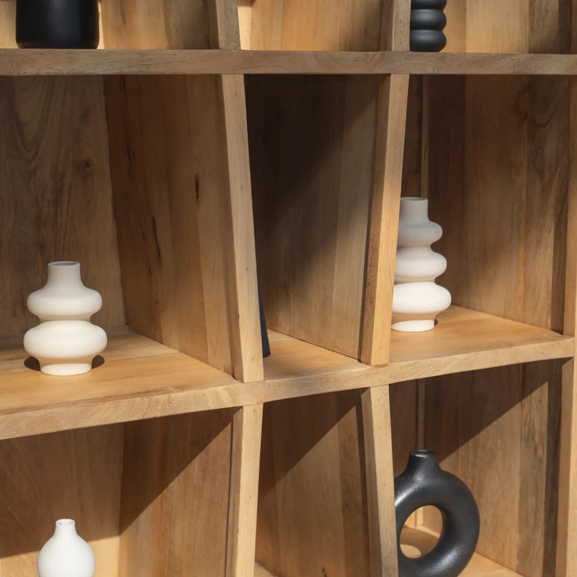 Nismaaya Wooden Display Shelves Unit