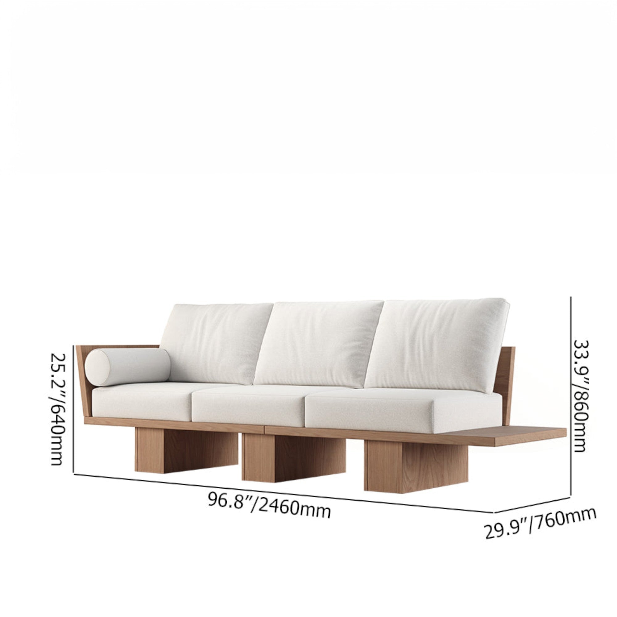 Parma Solid Wood Sofa