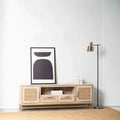 Nismaaya Summer Rattan Doors & Drawers TV Unit | Nismaaya Summer Rattan Doors & Drawers Console Table