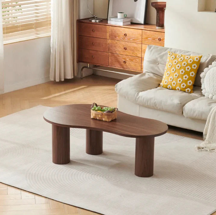 Table Basse Ovale Noyer 120 cm