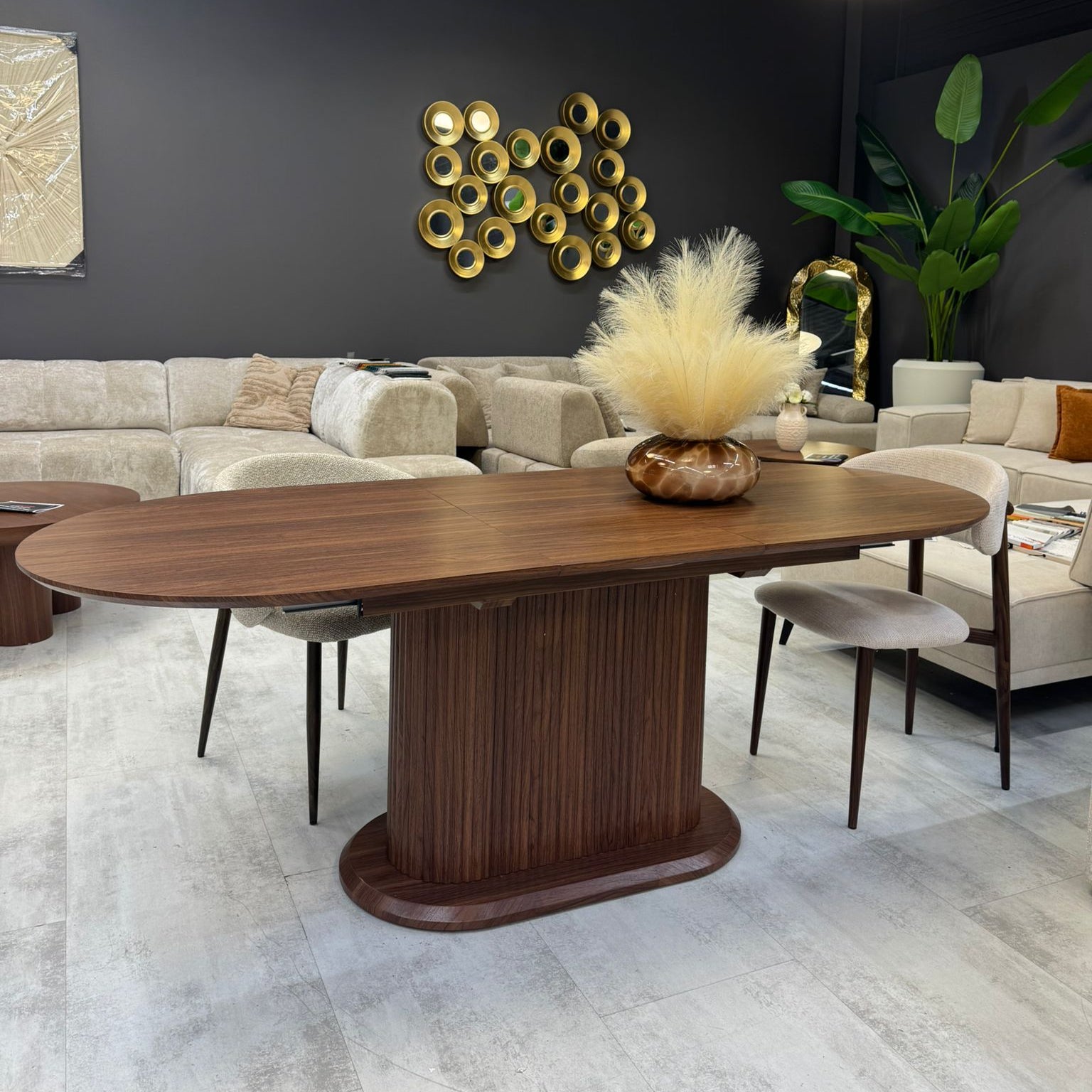 Table Extensible Noyer 180-220 cm