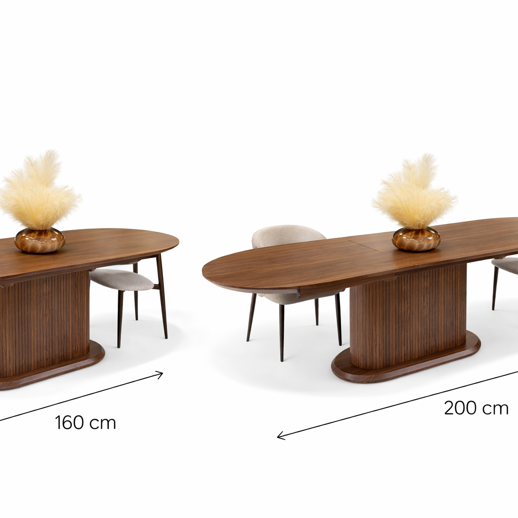 Table Extensible Noyer 180-220 cm