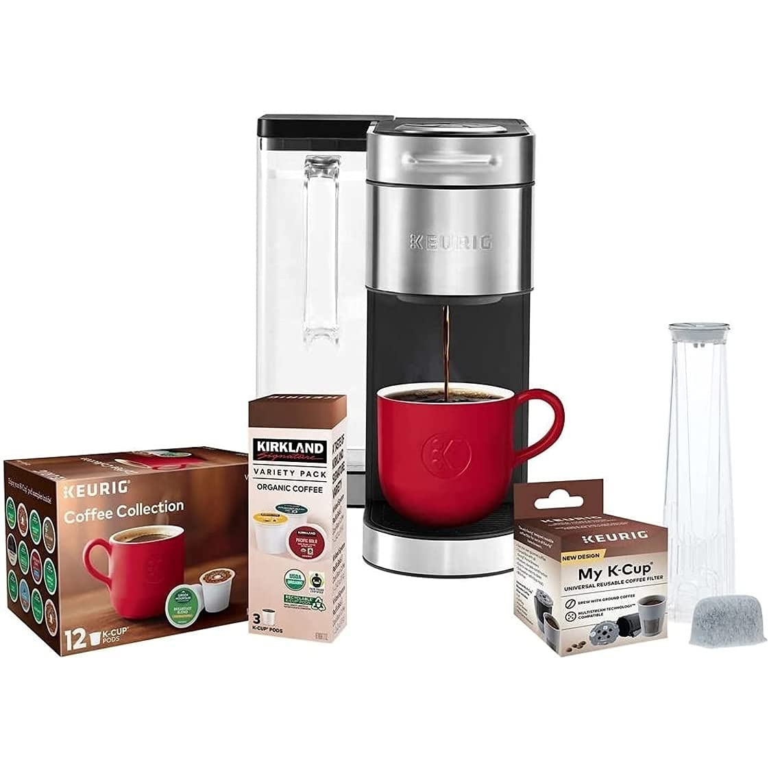 Cafetera Keurig K-Supreme Plus C de una sola taza con tecnología Multi-stream Incluye 15 Cápsulas K-Cup, Filtro de Agua + Asa, Filtro Universal Reutilizable My K-Cup®