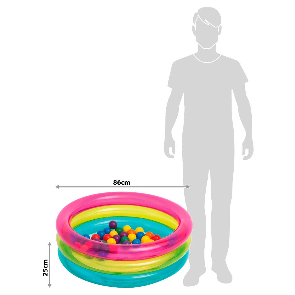Piscina De Bolas Hinchable Intex Con 50 Bolas De Colores
