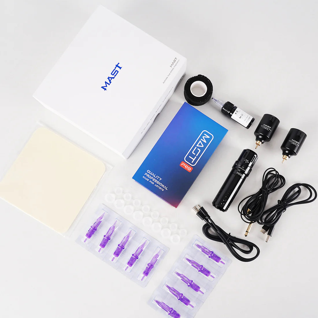 Mast Flip Kit de máquina rotativa tipo bolígrafo para tatuajes con batería inalámbrica