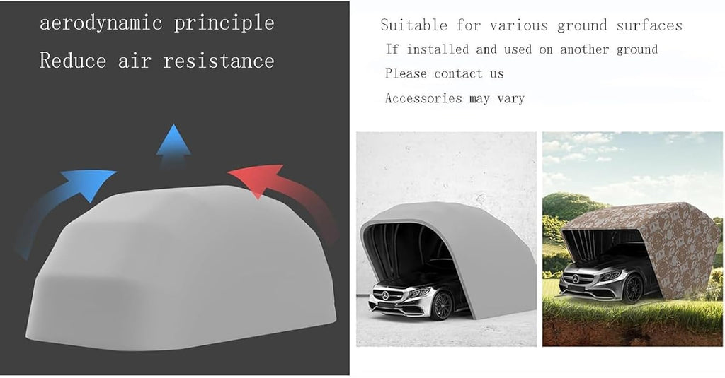 Auto de Voiture en Acier Inoxydable, abri d'auto rétractable Pliable avec Conception télescopique Semi-Automatique, 5,5x2,5x2,3 m de Couverture de Voiture Mobile extérieure pour Le stationnement