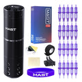 Kit de Máquina de Tatuaje Inalámbrica Mast A1 con 20 Agujas de Cartucho