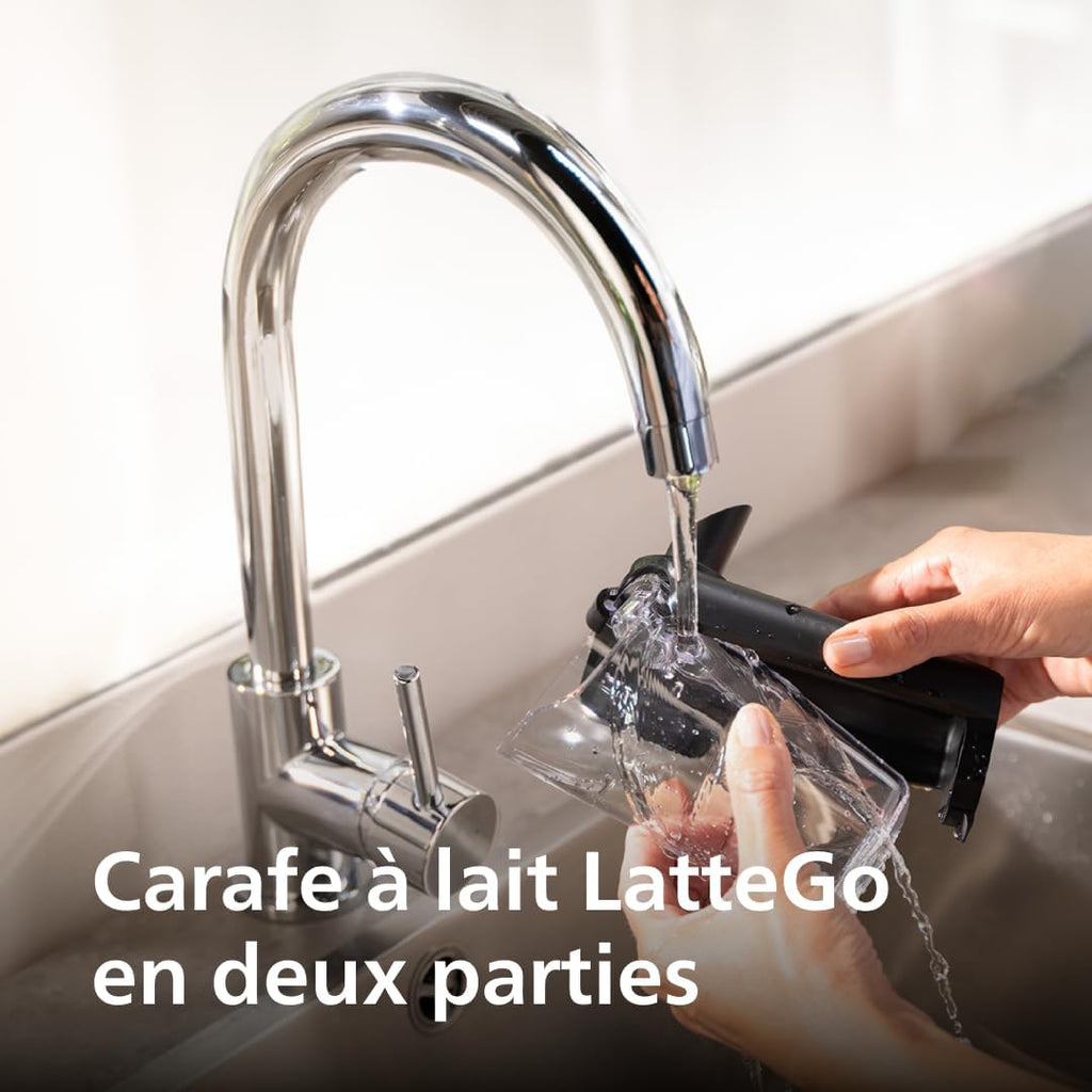 Expresso broyeur Série 5400 – 12 Spécialités de Café, Carafe LatteGo facile à nettoyer, Ecran intuitif, 4 Profils Utilisateur, Machine à café à grain Noir (EP5441/50)