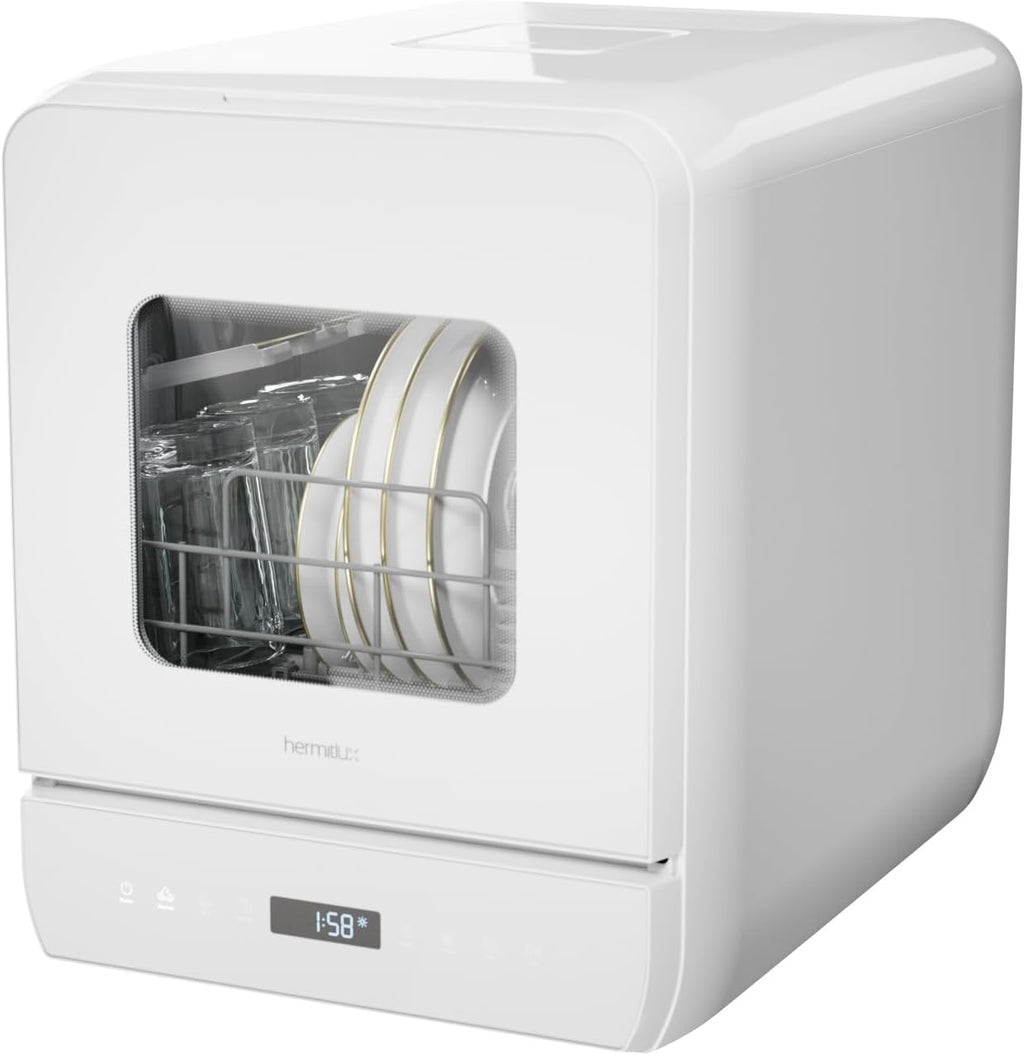 Mini lave-vaisselle de table, 6+1 Programmes de lavage, 5 Couverts et réservoir d'eau de 5L
