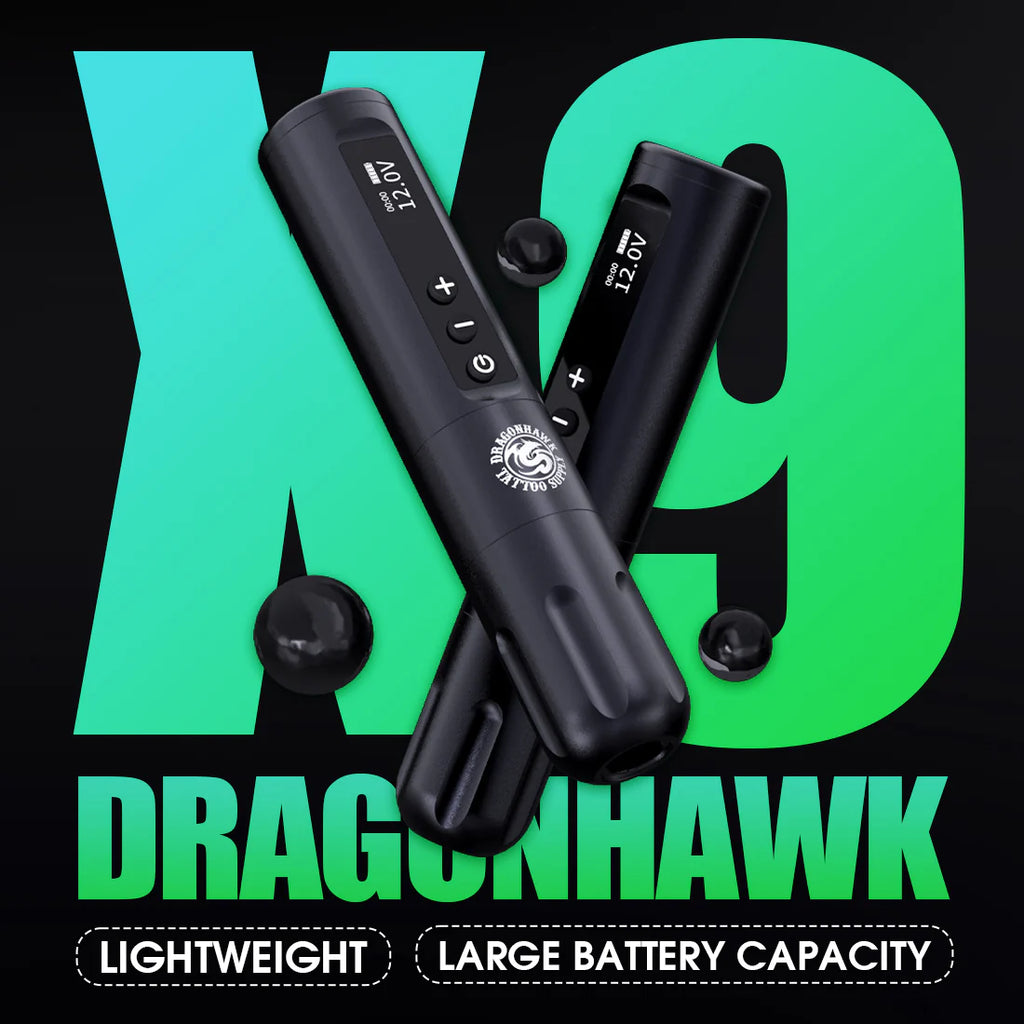 Máquina de Tatuaje Wireless Dragonhawk X9 con recorrido de 3.5 mm