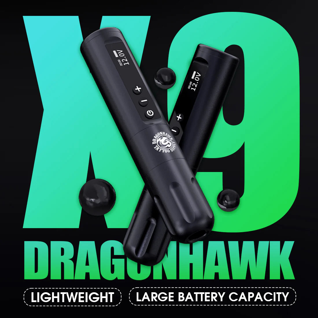 Máquina de Tatuaje Wireless Dragonhawk X9 con recorrido de 3.5 mm