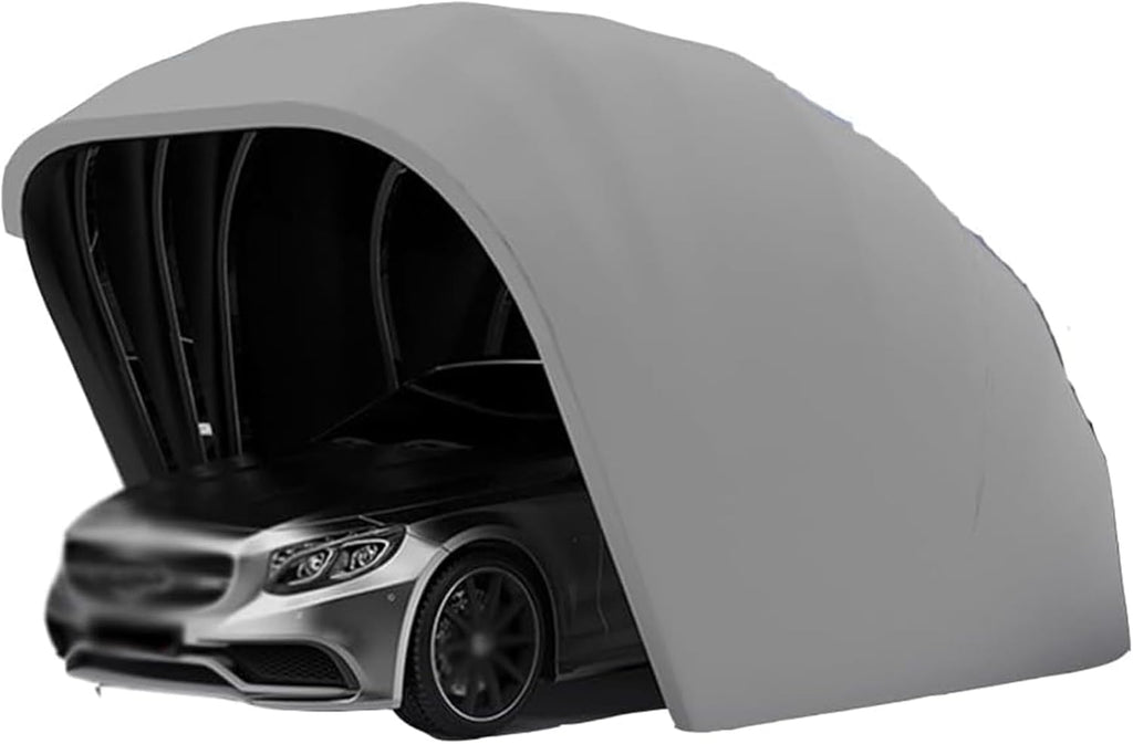 Auto de Voiture en Acier Inoxydable, abri d'auto rétractable Pliable avec Conception télescopique Semi-Automatique, 5,5x2,5x2,3 m de Couverture de Voiture Mobile extérieure pour Le stationnement