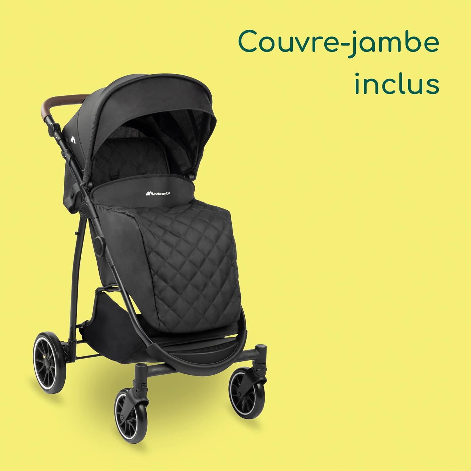 Bebeconfort Ingenious, Poussette canne compacte, Poussette confort avec position allongée , De la naissance à 4 ans env., Jusqu'à 22 kg, Major Black
