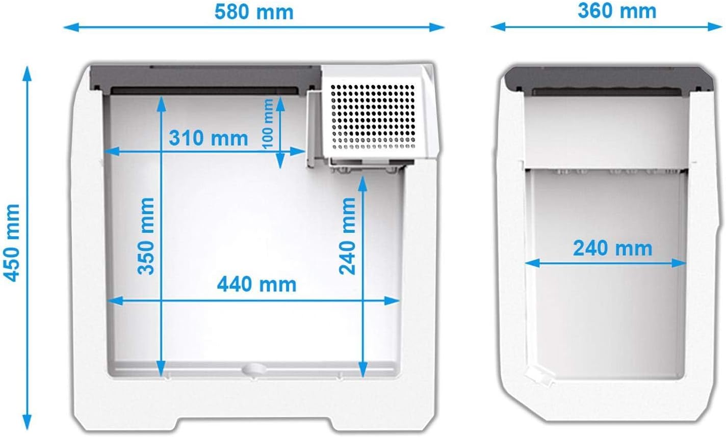 Dometic MOBICOOL FR40 ACDC Glacière Compression Environ 12V/ 24V et 230 V, 38 L