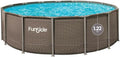 FUNSICLE Piscine Tubulaire Ronde Marron Ø4,57m x h1,22m